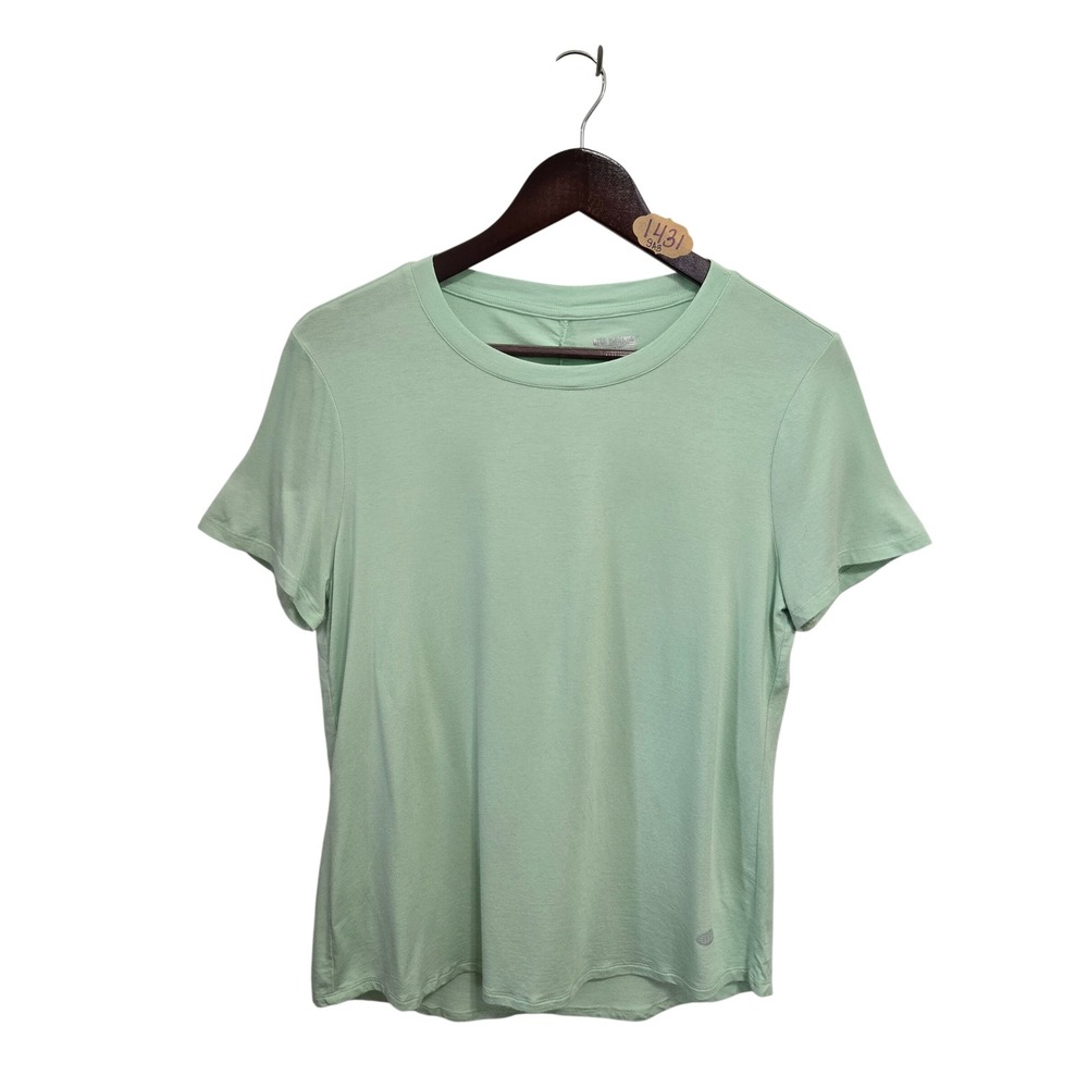 Reel Legends Womens Mint Green Bamboo Blend Ruched Back T-Shirt Large